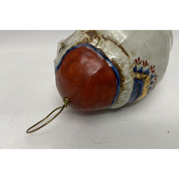 Vintage Salamander Pottery Bell Santa Christmas Ornament Folk Art 1982 - Picture 6 of 10